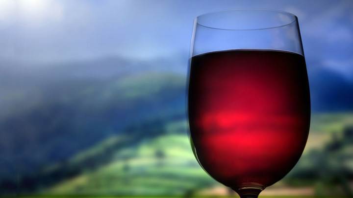Red Wine Glass Closeup
